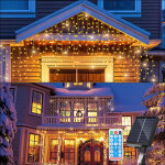 Einfeben 200 led solaire guirlande lumineuse rideau lumineux 5m lumières de noël extérieur et intérieur ... Einfeben 200 led solaire guirlande lumineuse rideau lumineux 5m lumières de noël extérieur et intérieur ...
