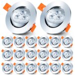 Einfeben - 20x spots led encastrables orientables, spots led  encastrer, spot encastrable 3w, spots ...
