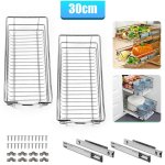 Einfeben - 2x 30cm tiroir de cuisine placard coulissant tiroir tlescopique cuisine tagre panier coulissant ...