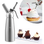 Distributeur de crème whipper siphon à chantilly professionnel aluminium 500ml en acier inoxydable siphons ... Distributeur de crème whipper siphon à chantilly professionnel aluminium 500ml en acier inoxydable siphons ...