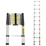 Einfeben - echelle telescopique chelle  rallonge lgre en aluminium, chelle incline antidrapante, ...