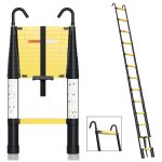 Einfeben - echelle télescopique stable en aluminium multi - fonction jusqu'à 150 kg escabeau 3, 8 m noir ... Einfeben - echelle télescopique stable en aluminium multi - fonction jusqu'à 150 kg escabeau 3, 8 m noir ...
