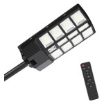 Lampadaire solaire led projecteur solaire tanche avec dtecteur de mouvement et tlcommande pour extrieur ...