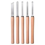 Kwb - einhell ciseaux � bois (5 pi�ces: 1 b�dane, 1 gouge � profiler, 1 ciseau � racler, 1 gouge � d�grossir ...