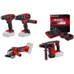 Einhell kit per�age sans fil einhell ? perceuses, meuleuse, perforateur + 2 batteries 4. 0ah + chargeur ...