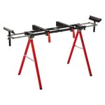 Pitement stationnaire mss 1608 pour scies  onglet (charge max. 80kg, supports extensibles avec roulettes) ...