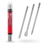 Set de 3 burins sds max, 400 mm (burin pointu, burin plat de 20 mm de large, burin bêche de 40 mm de ... Set de 3 burins sds max, 400 mm (burin pointu, burin plat de 20 mm de large, burin bêche de 40 mm de ...
