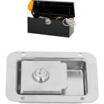 Ej. life - 304 acier inoxydable rv porte loquet bo�te � outils serrure encastr� avec 2 cl�s pour rv remorque ...