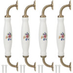 Ej. life lot de 4 poignées en céramique vintage blanc tiroir / commode / armoire tire poignée en alliage ... Ej. life lot de 4 poignées en céramique vintage blanc tiroir / commode / armoire tire poignée en alliage ...