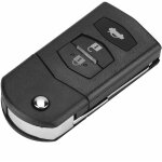 Coque de cl, coque de cl  distance, 3 boutons en abs et mtal pour voiture  distance pliable  rabat ...