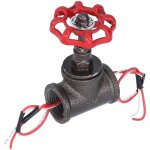 Interrupteur de lumière industriel rotatif en fer de vanne d'arrêt vintage 3 / 4in avec fil électrique ... Interrupteur de lumière industriel rotatif en fer de vanne d'arrêt vintage 3 / 4in avec fil électrique ...