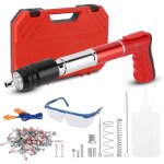 Ej. life - kit de cloueuse  bton avec 200 clous, pistolet  ongles manuel rglable  5 vitesses, outil ...
