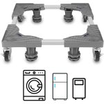 Ej. life - mini support de rfrigrateur rglable pour machine  laver avec 4 roues pivotantes verrouillables, ...