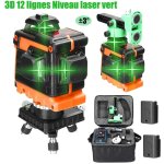 Ej. life - niveau laser 360x 3, 12 lignes autonivelant niveau laser vert chantier  ligne croise verticale ...