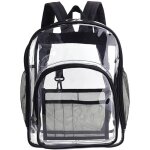 Sac  dos tanche en pvc transparent pour tudiants, sac pour ordinateur portable durable et spacieux ...