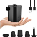 Electrique air pompe, gonfleur et degonfleur portable pompe � air �lectrique, mini pompe � air avec 5 ...