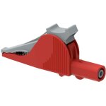5066 - iec - cd1 - r pince crocodile enfichable 4 mm cat iii 1000 v, cat iv 600 v rouge - electro pjp ...
