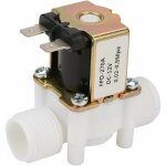 �lectrovanne 12v g1 / 2&34 vanne �lectrique en plastique de l'eau sol�no�de d'admission normalement ferm� ...