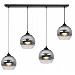 �l�gante lampe suspendu abat - jour en verre chrome led