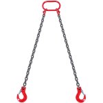 Elingue chaine de levage a 2 brins avec crochets, 8 mm x 150 cm, capacite de charge securisee 2993 kg, ... Elingue chaine de levage a 2 brins avec crochets, 8 mm x 150 cm, capacite de charge securisee 2993 kg, ...