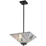 Elstead alderley luminaire suspendu à 2 lumières à montage trio, bronze vintage Elstead alderley luminaire suspendu à 2 lumières à montage trio, bronze vintage