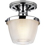 Elstead - dublin semi - plafonnier � 1 lumi�re, chrome poli, ip44, e27