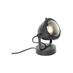 Emado - lampe de table - 1 lumire -  12 cm - noir - rustique - clairage intrieur - salon i chambre ...