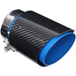 Jeffergarden embout d'�chappement de voiture 80101 mm sortie simple ct� droit fibre de carbone brillante ...