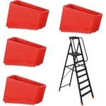 Embouts d'escabeau antid�rapants en caoutchouc ? lot de 4 pi�ces ? protection de sol pour �chelles ? ...