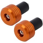 Embout de poign�e de guidon de moto, bouchons en aluminium, accessoires de curseur de moto (orange)