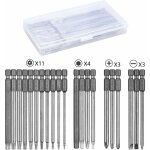 Ccykxa embouts de tournevis 21 pièces, embout de vissage magnetique 100mm long, torx t6 - t40, hexagonal ... Ccykxa embouts de tournevis 21 pièces, embout de vissage magnetique 100mm long, torx t6 - t40, hexagonal ...