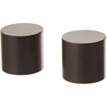 Embouts tringle rideaux ateliers 28 noir (lot 2)