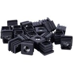 Tlily - embouts de tuyaux carrés tubes d'insertion bouchons filetage m8 20x20mm 20pcs noir Tlily - embouts de tuyaux carrés tubes d'insertion bouchons filetage m8 20x20mm 20pcs noir