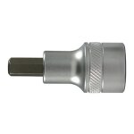 Embout de vissage 1 / 2'' pour vis femelle � 6 pans, cote s / plats : 7 mm, long. 60 mm