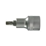 Embout de vissage 1 / 2'' pour vis femelle torx®, dimensions : t 45, pour vis m8 - m10, long. 52 mm Embout de vissage 1 / 2'' pour vis femelle torx®, dimensions : t 45, pour vis m8 - m10, long. 52 mm