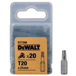 Embout de vissage dewalt t20 25mm 5pcs 20 pi�ces