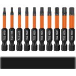 Embouts de vissage torx, 10 embouts de vissage torx 50 mm de long tige hexagonale 1 / 4 � avec m�moire ...