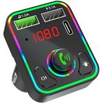 �metteur fm sans fil bluetooth 5. 0 pour voiture, lecteur mp3, adaptateur de charge pd 2 ports usb