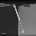 Lot de 10 pistons pour portes relevable h, 11kg, course 100mm, avec loquets, acier et plastique, gris ...