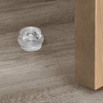 4032520 lot de 6 butes de porte cylindriques adhsives, fixation au sol, plastique, transparent - emuca ...
