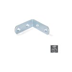 Emuca - lot de 50 querres de raccordement pour meubles, 42x42mm, 4 trous, acier, zingu