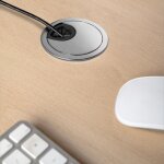 Emuca passe c�bles circulaires chrome diam�tre 60 mm lot 8