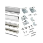 Emuca 6030220 kit de neco 2 portes coulissantes  fermeture souplekit de quincaillerie de penderie, paisseur ...