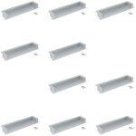 Lot de 10 poign�es pour meubles sedavi, l137mm, entraxe 128mm, zamak, peint en aluminium - emuca