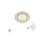 Emuca applique led pour meuble, diamtre 65 mm,  encastrer, aucun convertisseur ncessaire, lumire ...