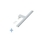 Emuca applique led pour miroir de salle de bain, 450 mm, ip44, lumire blanc froid, aluminium et plastique, ...