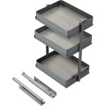 Emuca chariot extractible harmony avec fermeture � amortie, module largeur 400mm hauteur 800mm, acier ...
