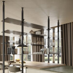 Emuca - lot de consoles pour 5 tablettes en verre pour la structure zero, verre non inclus, zamak, peint ...