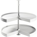 Emuca - jeu de plateaux rotatifs shelvo 3 / 4, pour module de 900mm, plastique et aluminium, blanc Emuca - jeu de plateaux rotatifs shelvo 3 / 4, pour module de 900mm, plastique et aluminium, blanc