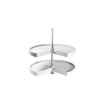 Emuca - jeu de plateaux rotatifs shelvo 3 / 4, pour module de 900mm, plastique et aluminium, blanc